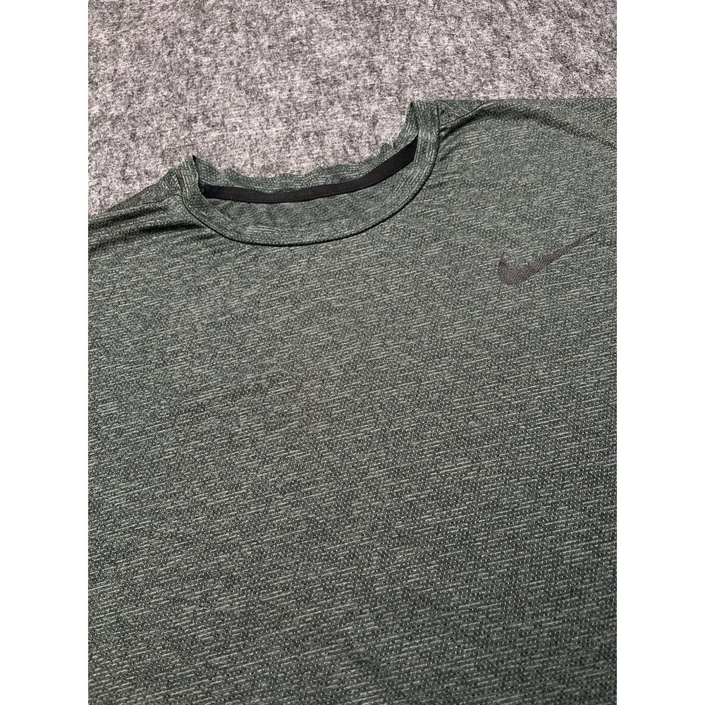 NIKE Dri-Fit Shirt Men Large Short Sleeve‎ Green Heather